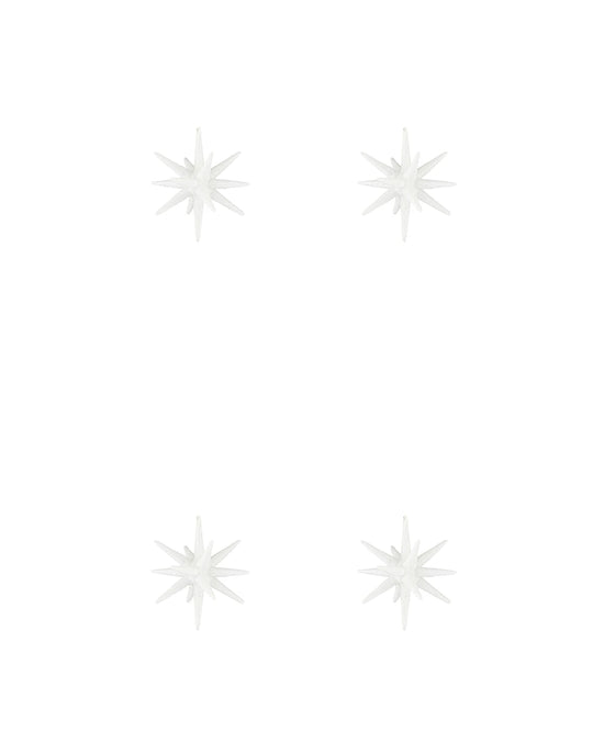 Christmas ornament, HDSpike, White w. glitter