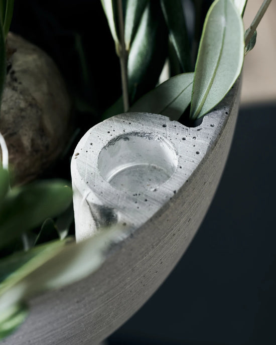 Candle holder, HDMarb, Grey