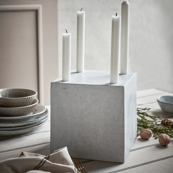 Candle holder, HDMarb, Grey