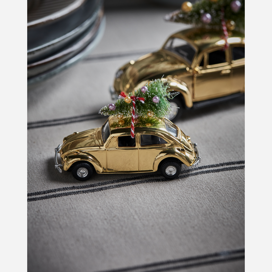 Dekoration, HDMini Xmas car, Gold