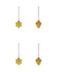 Christmas ornament, HDHeart and Star, Golden