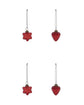 Christmas ornament, HDHeart and Star, Red
