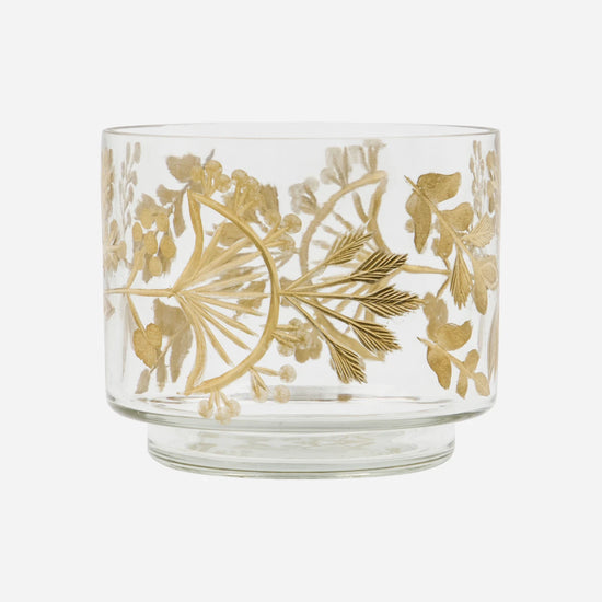 Tealight holder, HDFind, Clear, Gold