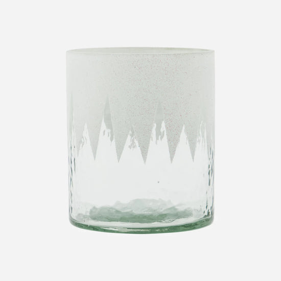Tealight holder, HDGlitt, Clear, White, Glitter