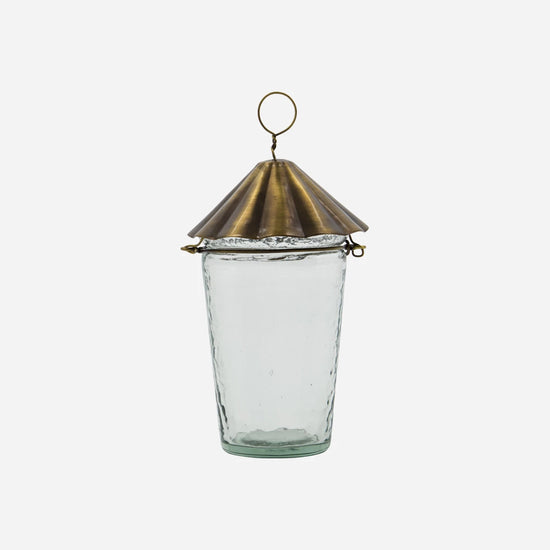 Tealight holder, HDHang, Clear, Brass