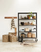 Shelving unit w. 4 wheels, HDTrolley, Matte black