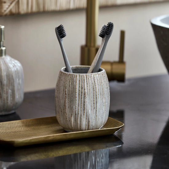 Zahnputzbecher, HDDeco, Off-White