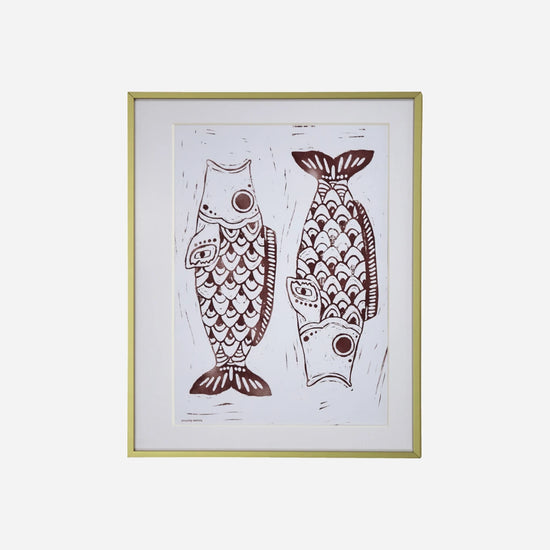 Wandobjekt, HDFish, Bordeaux