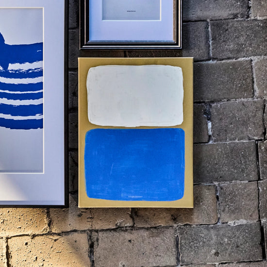 Wandobjekt, HDReca, Blau;Off-White;Senfgelb