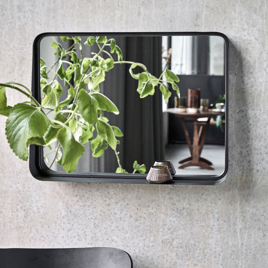 Mirror w. frame, HDPejo, Black antique