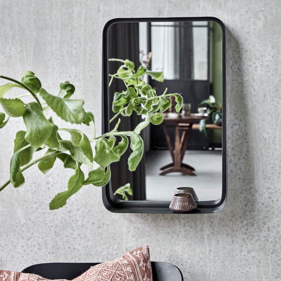 Mirror w. frame, HDPejo, Black antique