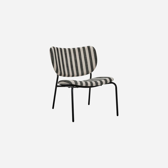 Lounge chair, HDLonga, Black/Off-white