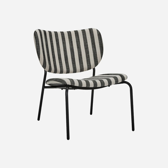 Lounge-Sessel, HDLonga, Schwarz/Off-Weiß
