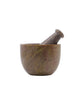 Mortar w. pestle, HDArb, Brown
