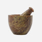 Mortar w. pestle, HDArb, Brown