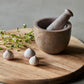 Mortar w. pestle, HDArb, Brown