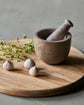 Mortar w. pestle, HDArb, Brown