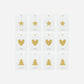 Gift tag, HDGlitr, White, Golden