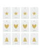 Gift tag, HDGlitr, White, Golden