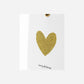 Gift tag, HDGlitr, White, Golden