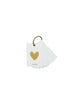 Gift tag, HDGlitr, White, Golden