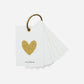 Gift tag, HDGlitr, White, Golden