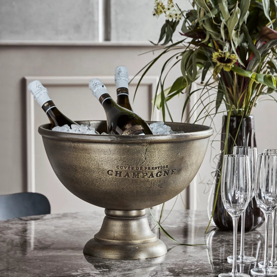 Weinkühler, HDChamptub, Antikes Messing-Finish