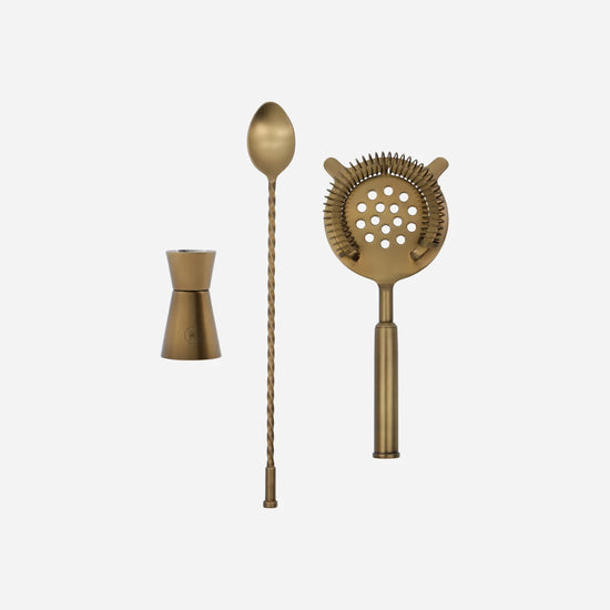 Cocktail set, HDBaar, Antikes Messing-Finish