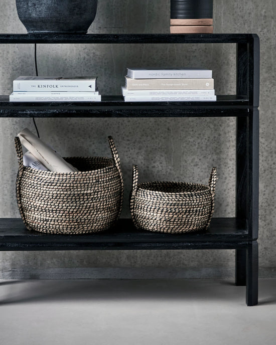 Storage baskets, HDDistra, Black, Natural