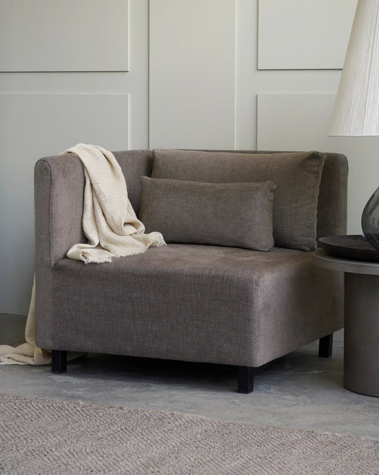 Sofa, Eckteil, Hazel Night, Grau/braun