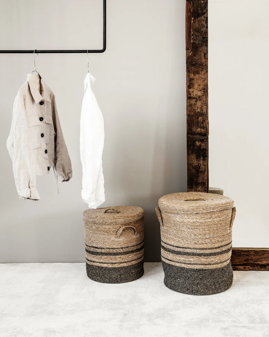 Aufbewahrung mit Deckel, Laundry, Natur