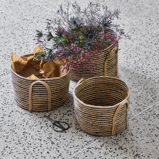 Storage baskets, HDDungi, Black, Natural