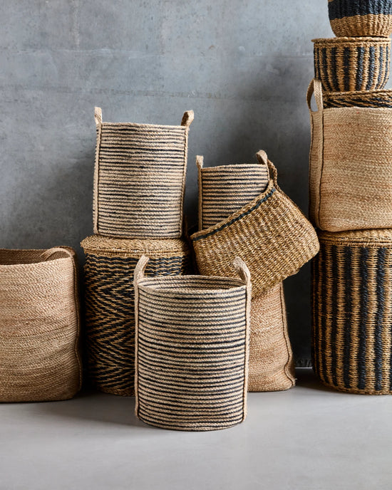 Storage baskets, HDDungi, Black, Natural