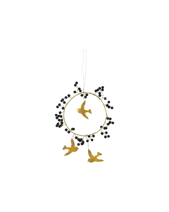 Christmas ornament, HDBird, Black, Brass