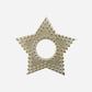 Kerzenringe, HDRing, Antikes Champagner-Silber-Finish