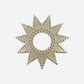 Kerzenringe, HDRing, Antikes Champagner-Silber-Finish