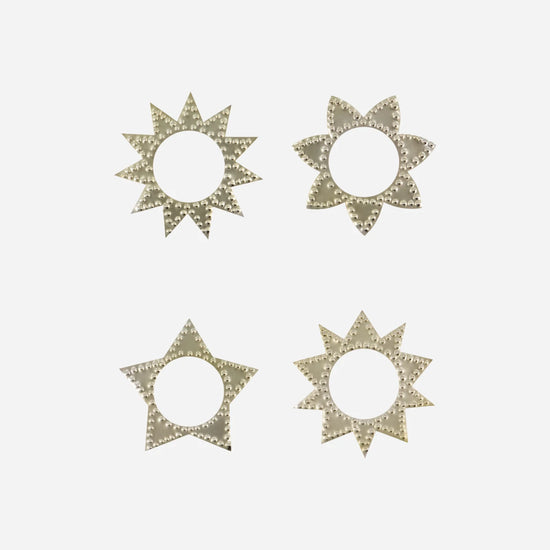 Serviettenringe, HDRing, Antikes Champagner-Silber-Finish