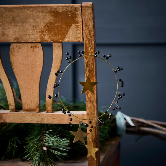 Weihnachtsschmuck, HDStar Ring, Schwarz;Messing