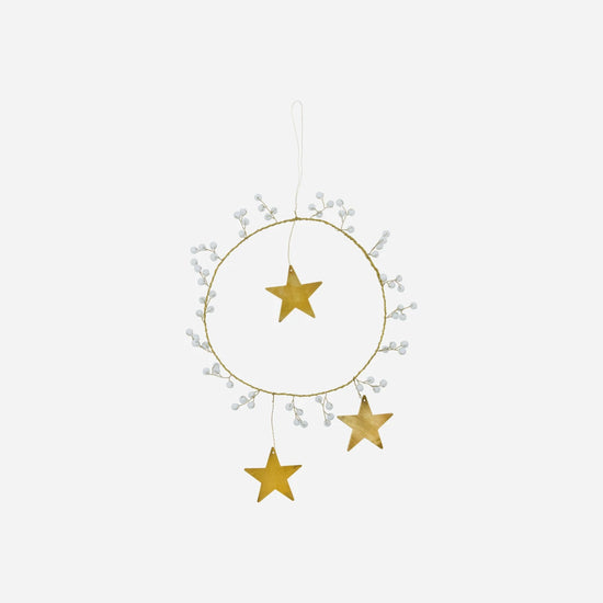 Weihnachtsschmuck, HDStar Ring, Weiß;Messing