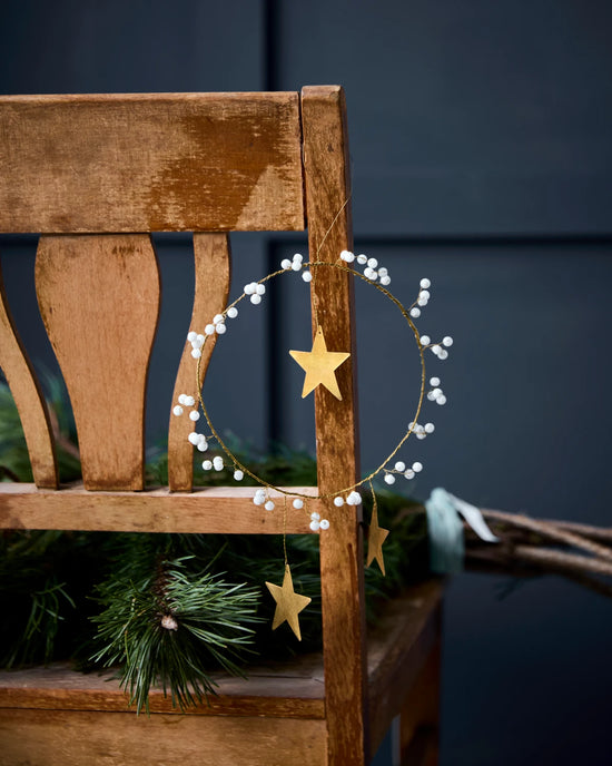 Christmas ornament, HDStar Ring, White, Brass