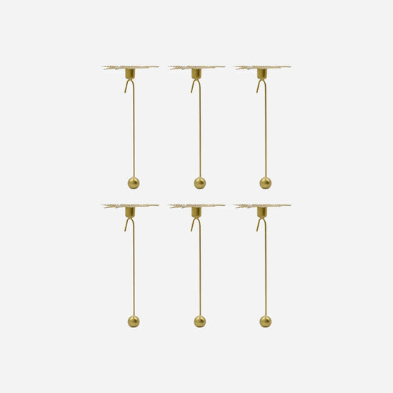 Candle holder, HDLeaves, Antique brass finish
