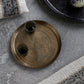 Tablett, Jhansi, Antikes Messing-Finish