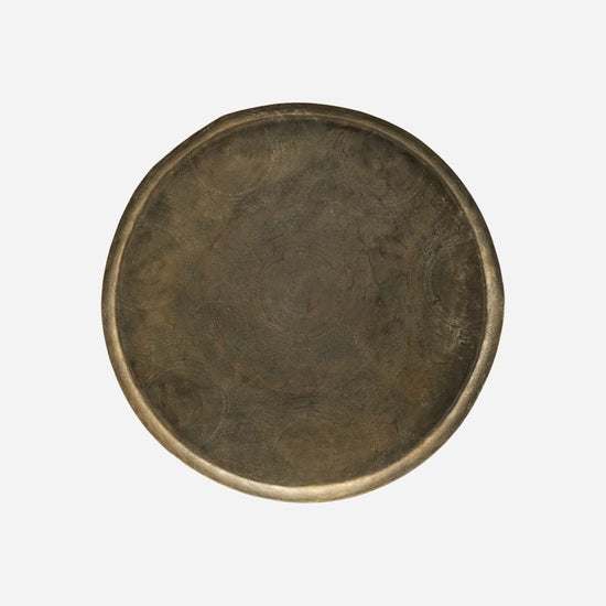 Tablett, Jhansi, Antikes Messing-Finish