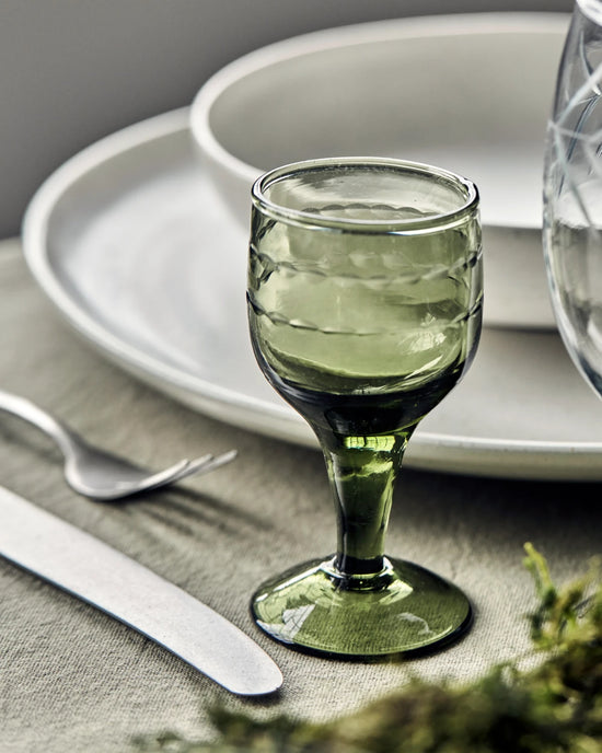 Likørglas, HDVintage, Grøn