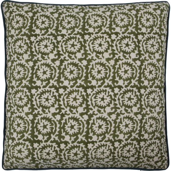 Cushion cover, HDFlow, Dark green;Off-white