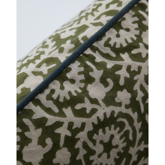 Cushion cover, HDFlow, Dark green;Off-white