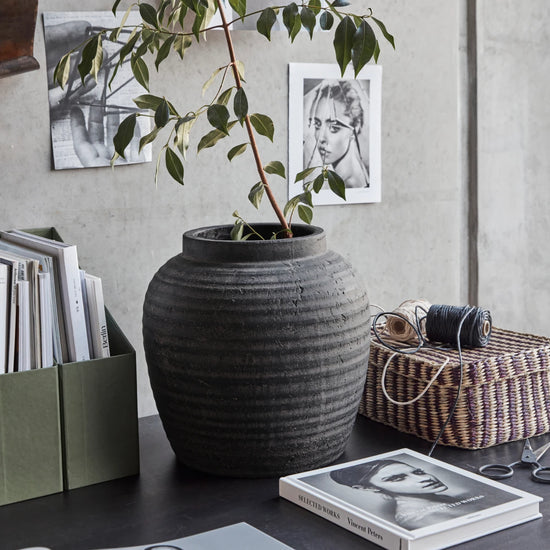 Planter, HDHafa, Grey, Brown