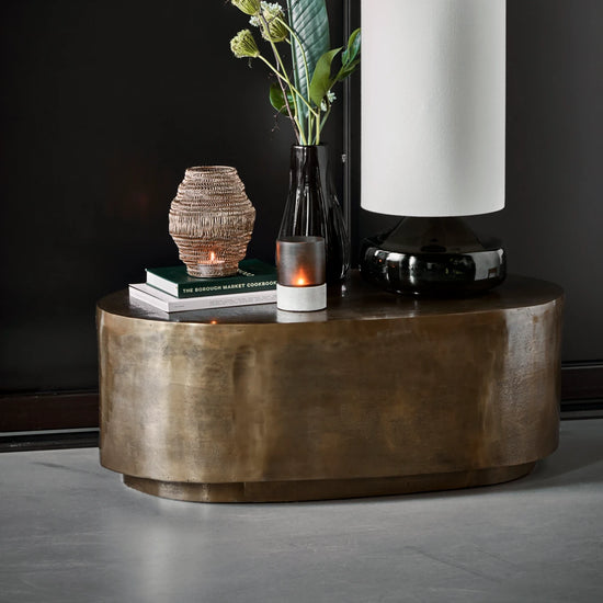 Couchtisch, HDRota, Antikes Messing-Finish
