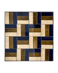 Café-Tisch, HDGeometric, Braun;Blau