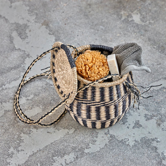 Opbevaringskurv, HDIsa, Natur;Sort